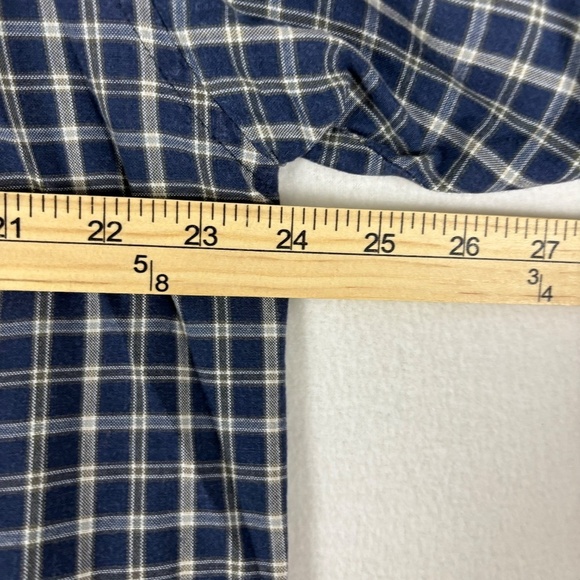 David Taylor Shirt Mens Size Large Blue Check Short Sleeve Collared Button Down - Picture 10 of 12